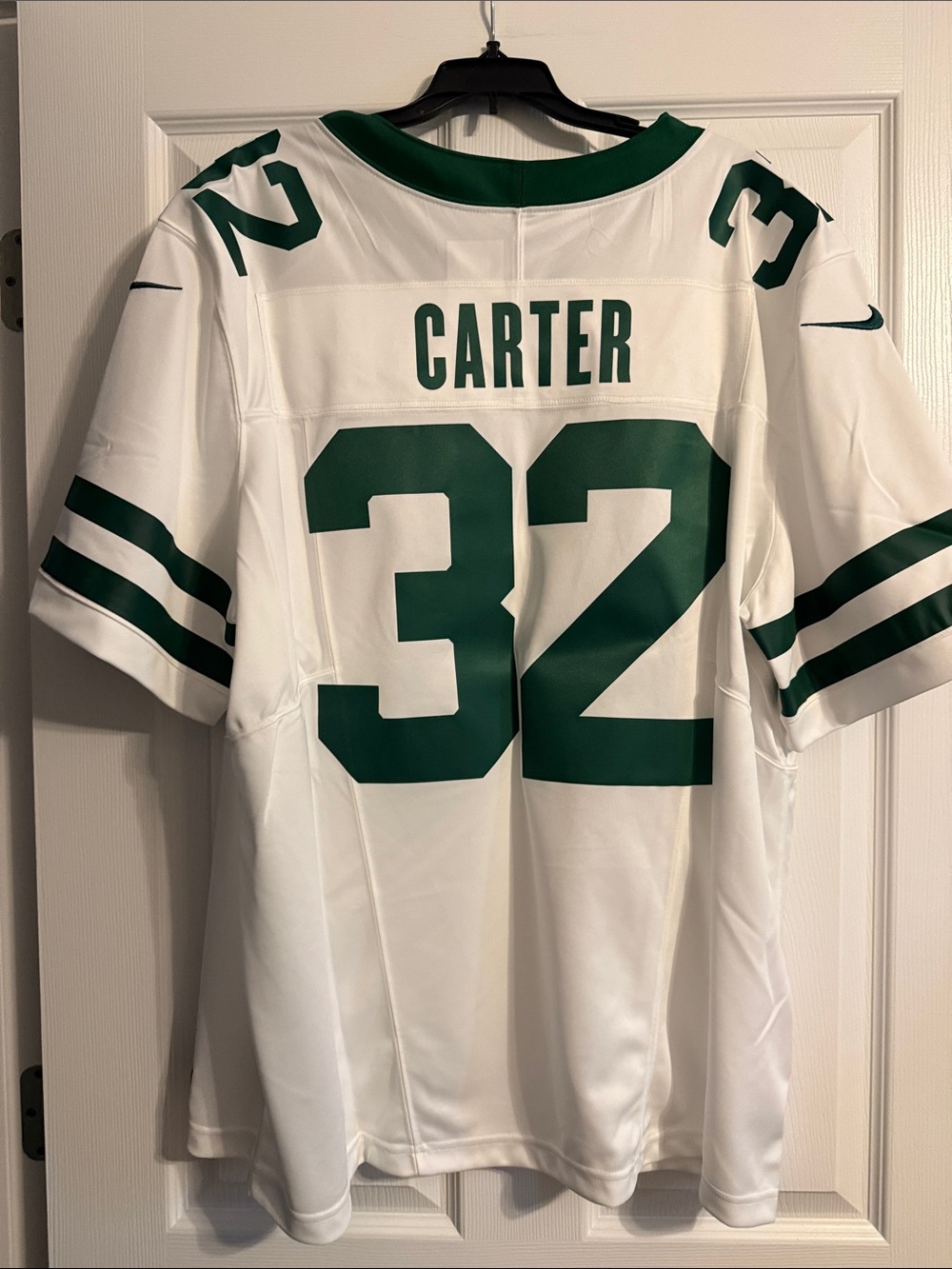 Nike New York Jets White Football Jersey with Green 32 - Picture 4 of 5